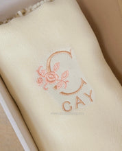 Load image into Gallery viewer, Embroidered Scarf with Embroidered Mini Tote Bag