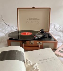 vintage vinyl player disc player + bluetooth speaker