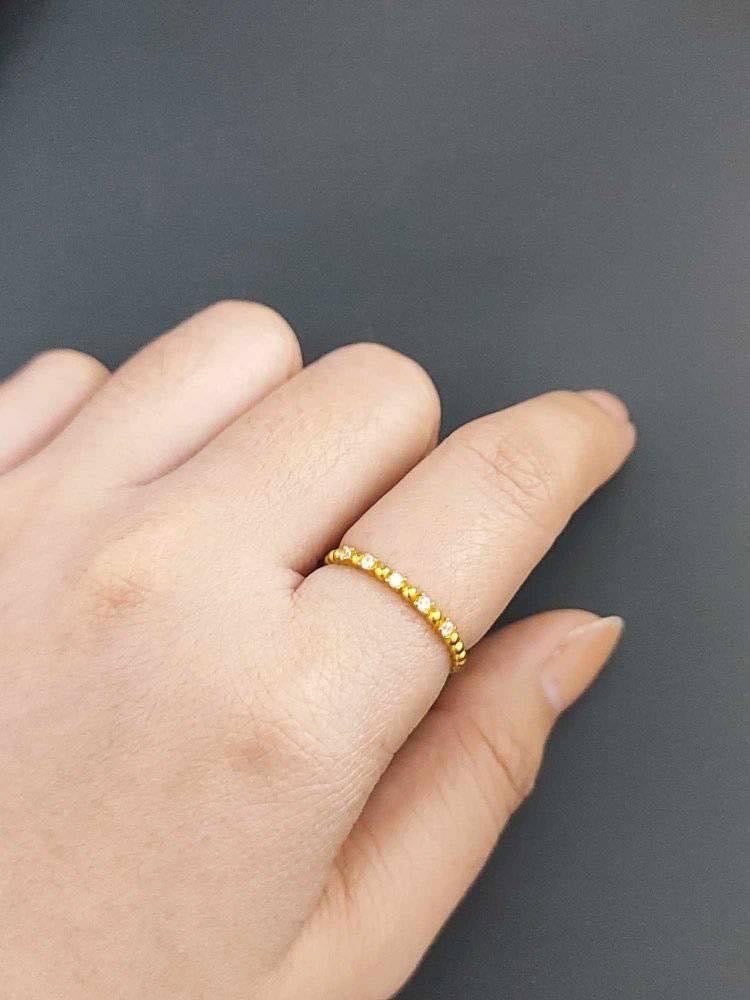 18k saudi gold minimalist ring | russian stones – SimplyG Gifts
