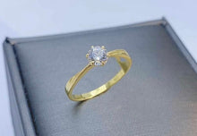 Load image into Gallery viewer, 18k saudi gold | russian stone engagement ring
