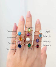 Load image into Gallery viewer, 18 HK Setting natural diamond Birthstone | birth month ring
