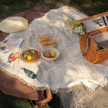 Load image into Gallery viewer, embroidered picnic woven blanket
