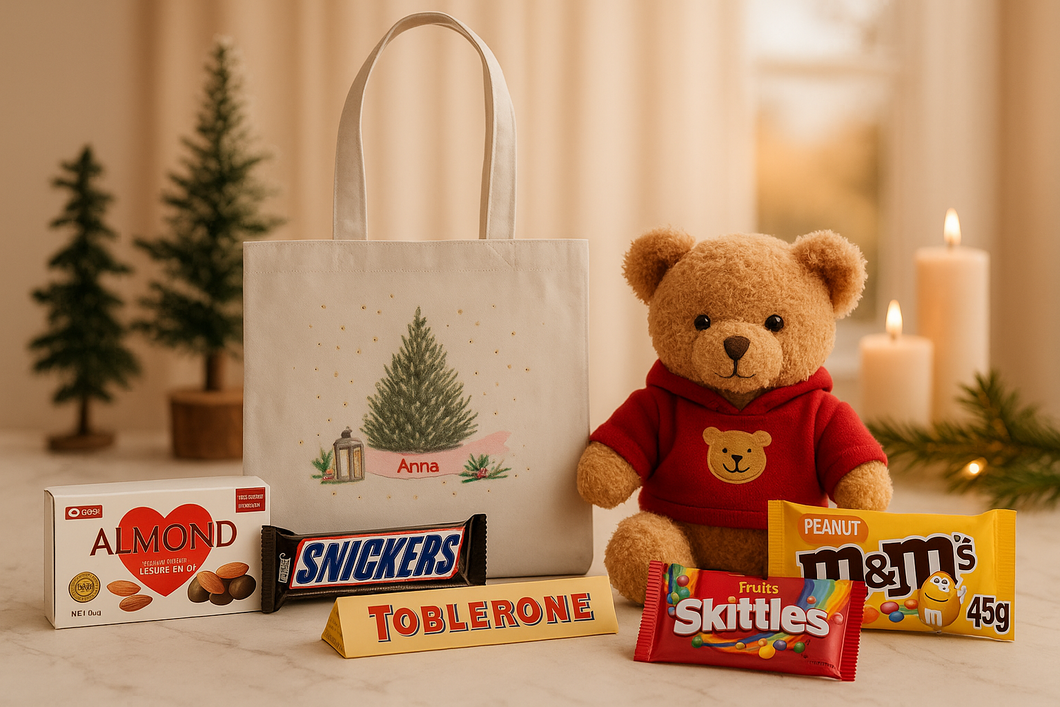 Christmas Hugs & Treats in a Tote