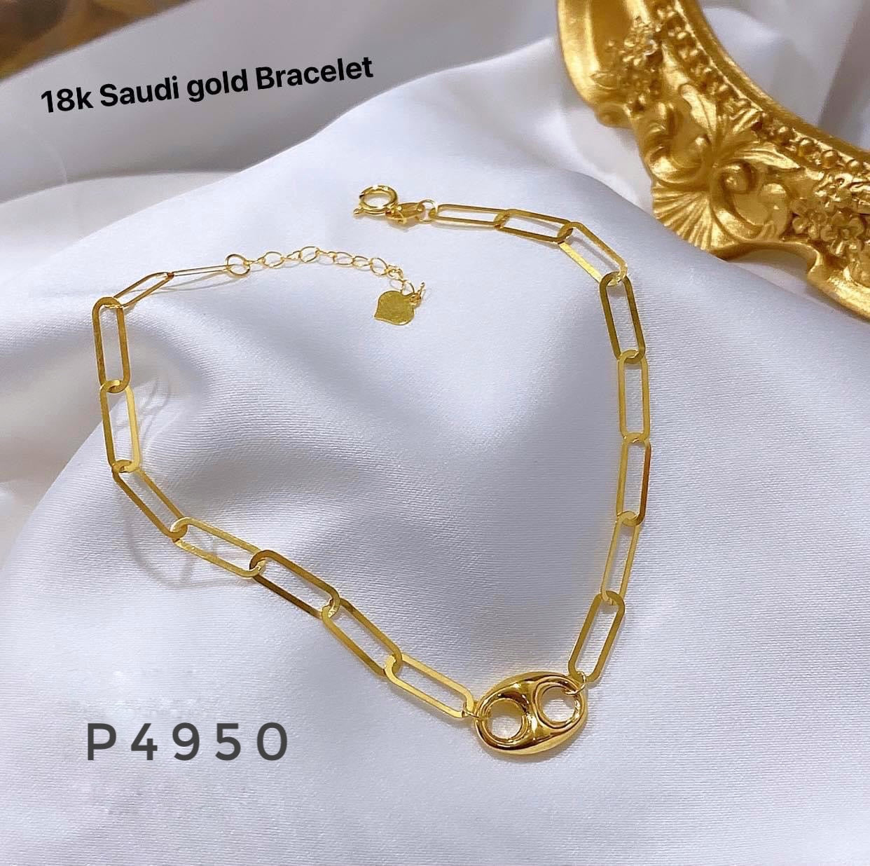18k saudi gold bracelet collection