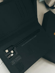 wireless charging powerbank wallet