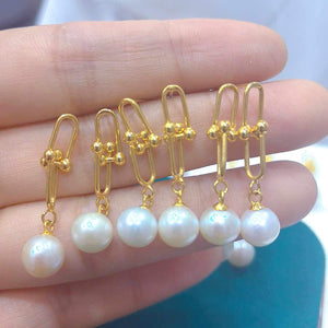 Pearl Dangling Earrings cart@ | 18k
