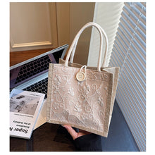 Load image into Gallery viewer, Embroidered Scarf with Embroidered Mini Tote Bag
