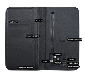 wireless charging powerbank wallet