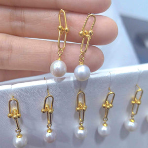 Pearl Dangling Earrings cart@ | 18k