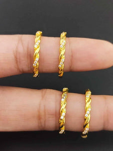 18k saudi gold minimalist ring 2 | russian stones