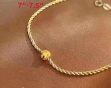 Load image into Gallery viewer, 18K Saudi Gold Minimalist Ball Bracelet
