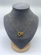 Load image into Gallery viewer, 18k Saudi Gold Heart and Round Necklace
