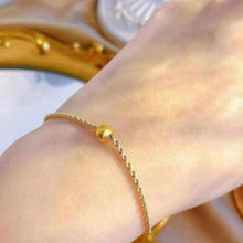 Load image into Gallery viewer, 18K Saudi Gold Minimalist Ball Bracelet
