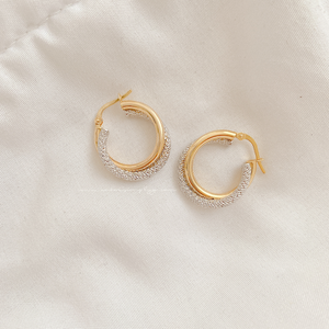 Fionne 18k two-toned earrings
