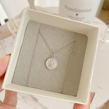 Load image into Gallery viewer, 18K white gold Mary necklace
