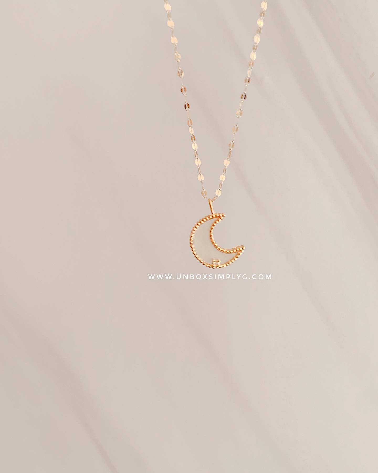 Minimalist moon store necklace